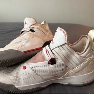 Air Jordan White and Red basketball Sneaker